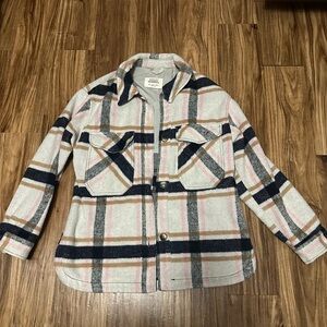 Ashley Outerwear Plaid Button-Up Jacket